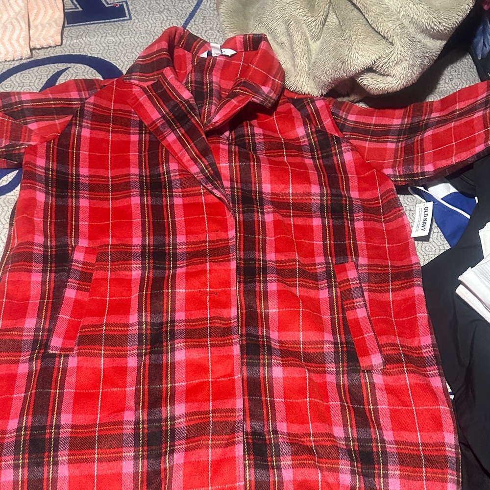 Old Navy Red and Black Plaid Jacket